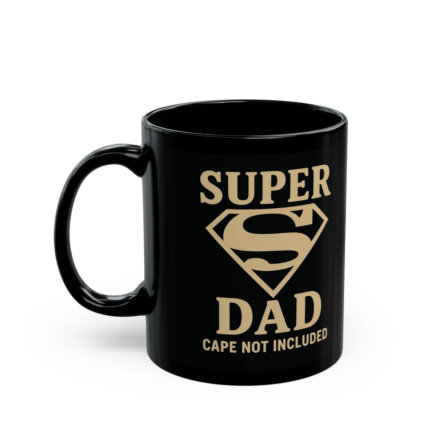 Super Dad Black Mug - Perfect Gift for Father’s Day, Coffee Lover, Funny Dad Gift, Birthday Present, Home Office Decor