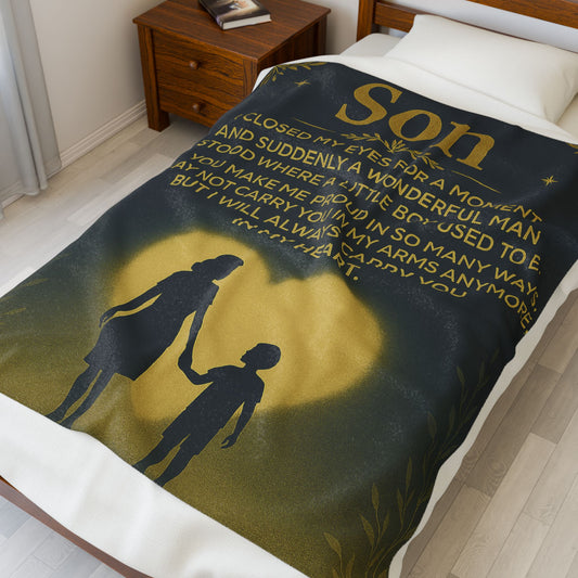 Plush Blanket - Gift from Mother to Son