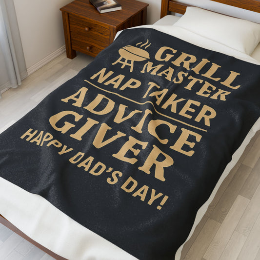 Father's Velveteen Plush Blanket
