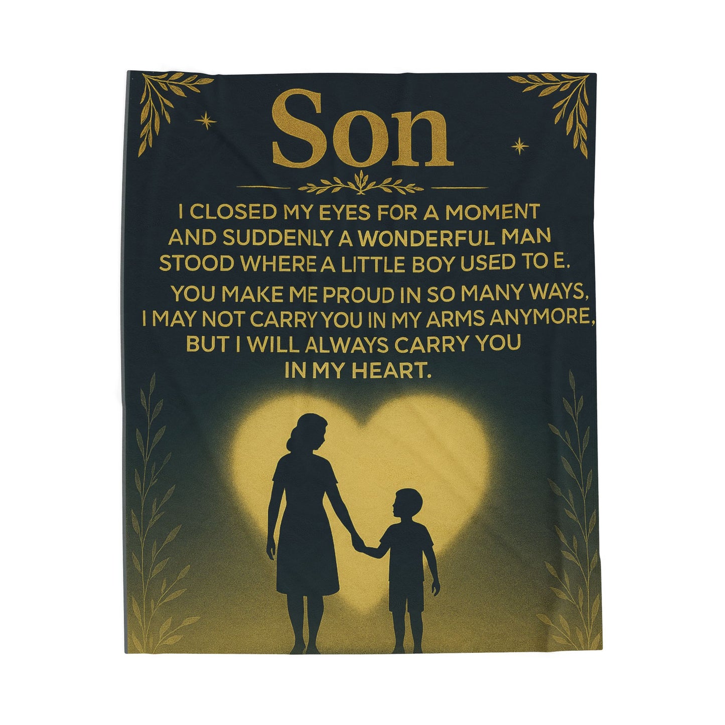 Plush Blanket - Gift from Mother to Son