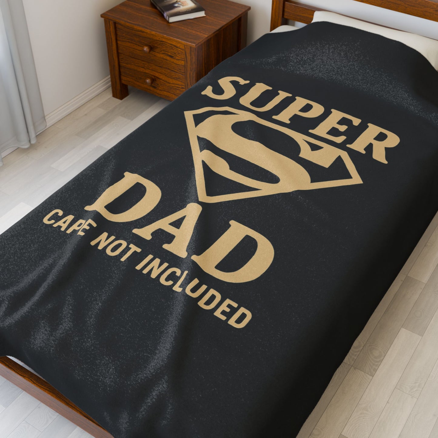 Fleece Super Dad Blanket, Cozy Throw for Father's Day, Gift for New Dads, Soft Plush Blanket for Family, Warm Home Decor