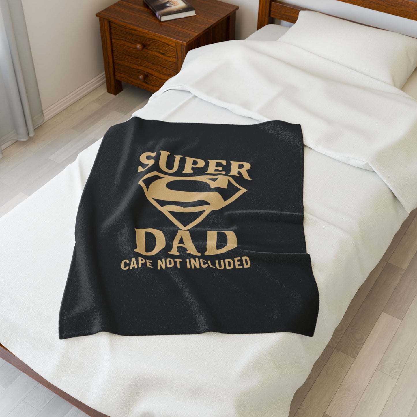Fleece Super Dad Blanket, Cozy Throw for Father's Day, Gift for New Dads, Soft Plush Blanket for Family, Warm Home Decor